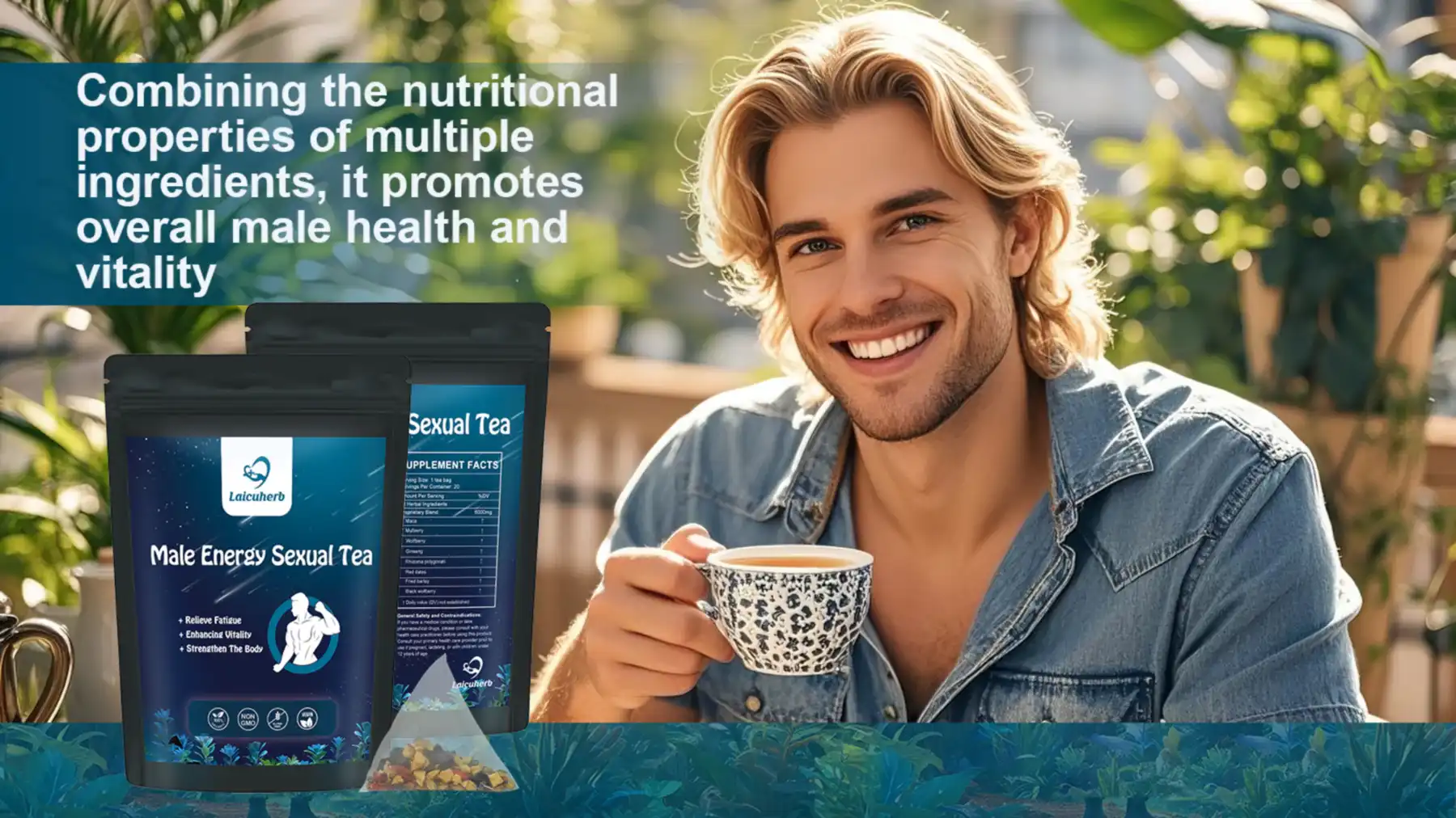Man power herbal tea is used to enhance the quality of male sperm and improve fertility Man power herbal tea is used to enhance the quality of male sperm and improve fertility