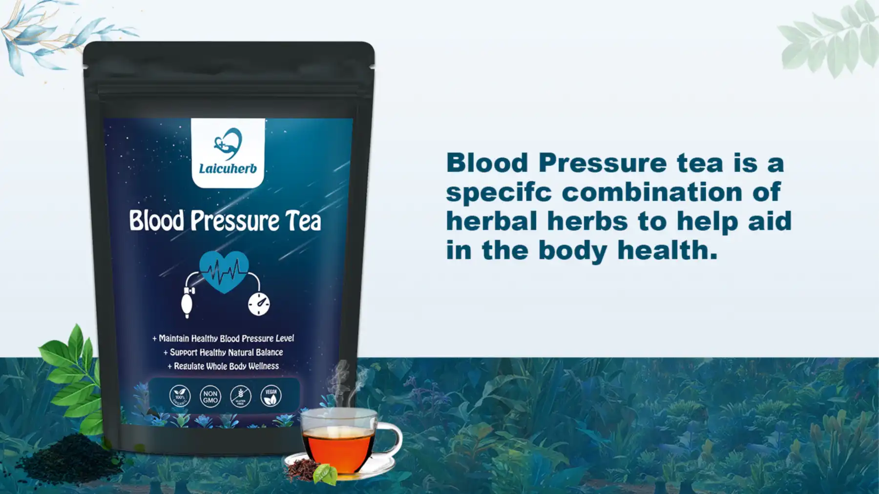 Blood Pressure tea is a specifc combination of herbal herbs to help aid in the body health. Blood Pressure tea is a specifc combination of herbal herbs to help aid in the body health.