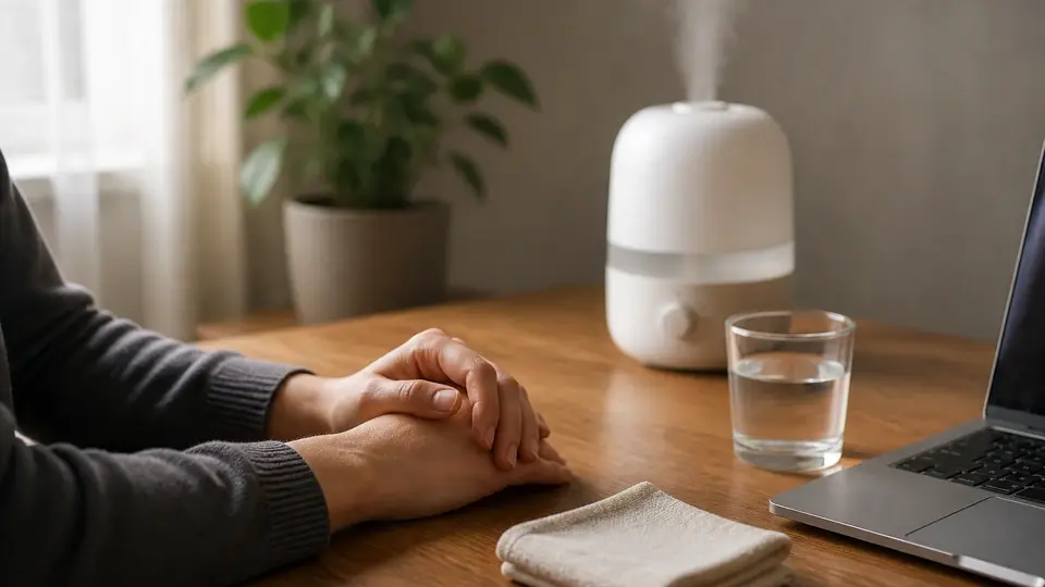 Everyday eye comfort habits with water and humidified air Everyday eye comfort habits with water and humidified air