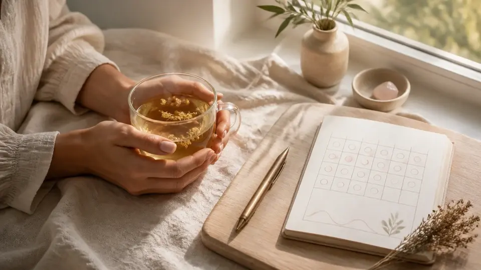 Laicuherb Bloom Tea PCOS cycle tracking daily ritual lifestyle Laicuherb Bloom Tea PCOS cycle tracking daily ritual lifestyle