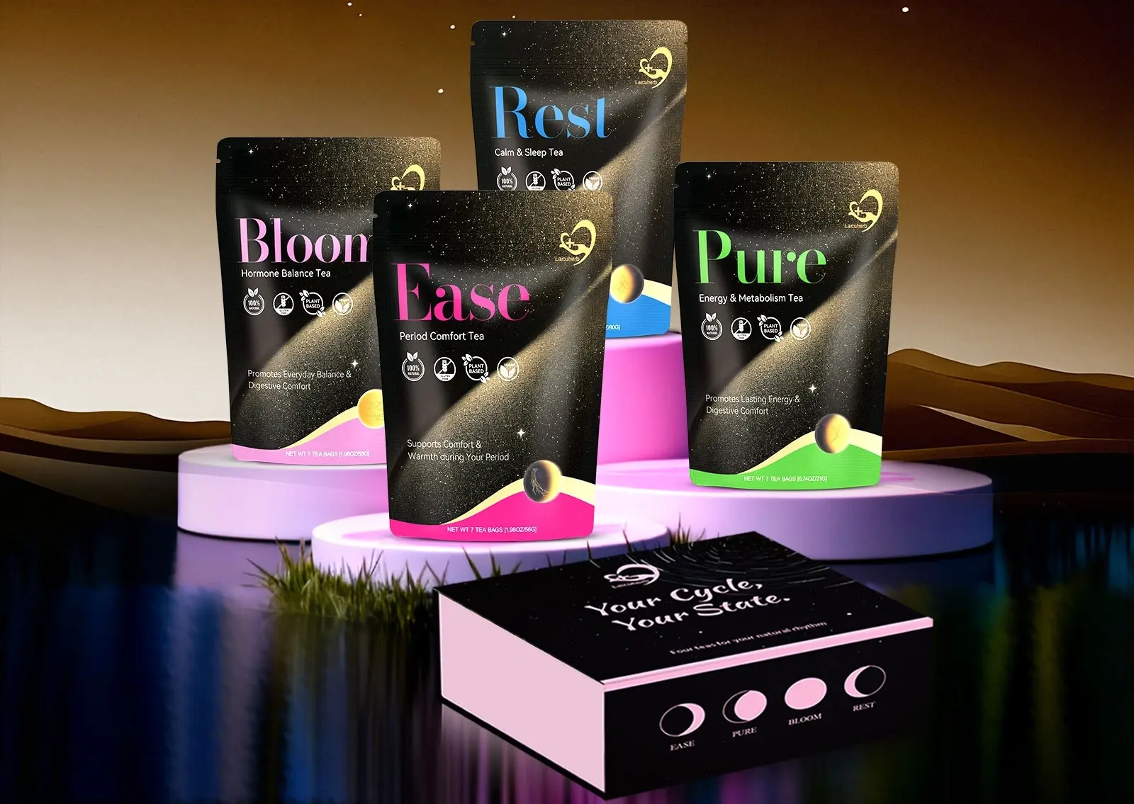 Cycle Tea Set Product Display