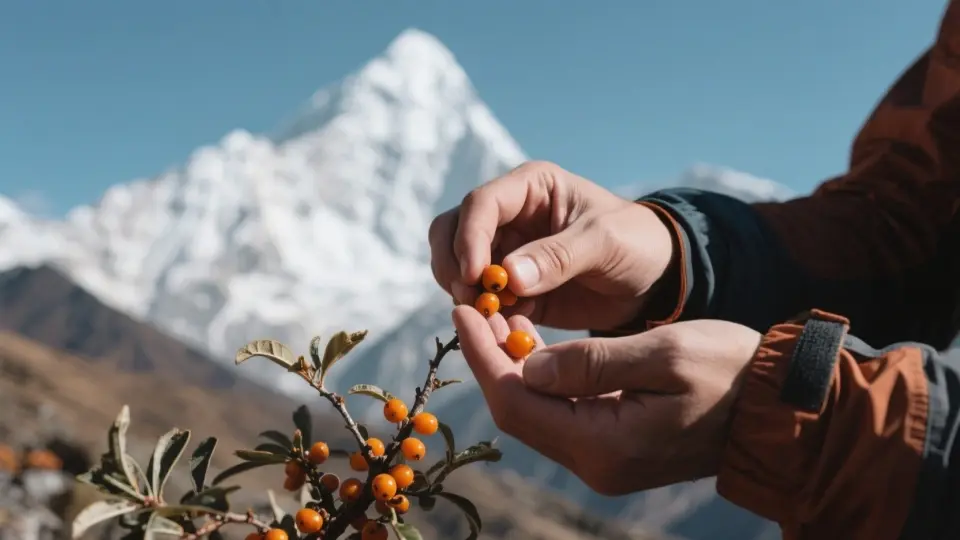 Laicuherb's Sea Buckthorn oil is sourced from wild sea buckthorn in the Himalayas Laicuherb's Sea Buckthorn oil is sourced from wild sea buckthorn in the Himalayas