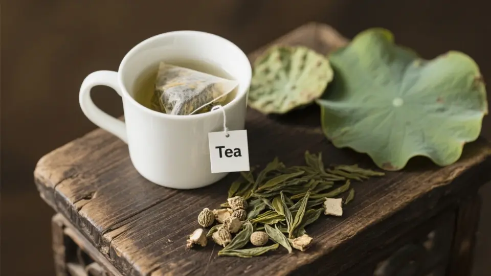 Natural Herbal Blend with Lotus Leaf and Green Tea Elements