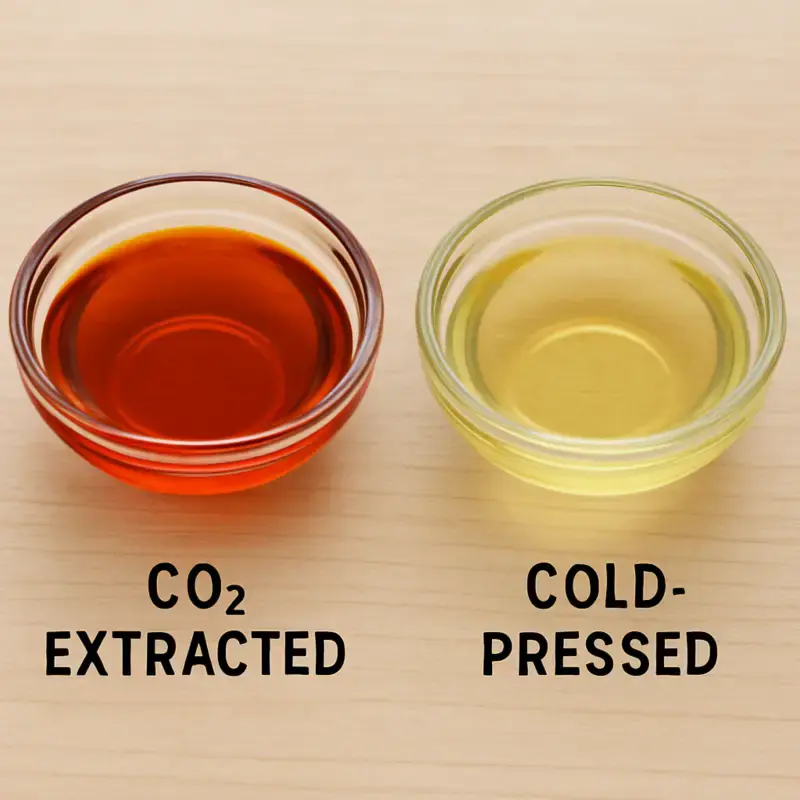 Comparison of the CO2 Extraction Process and the Cold-Pressed Process Comparison of the CO2 Extraction Process and the Cold-Pressed Process