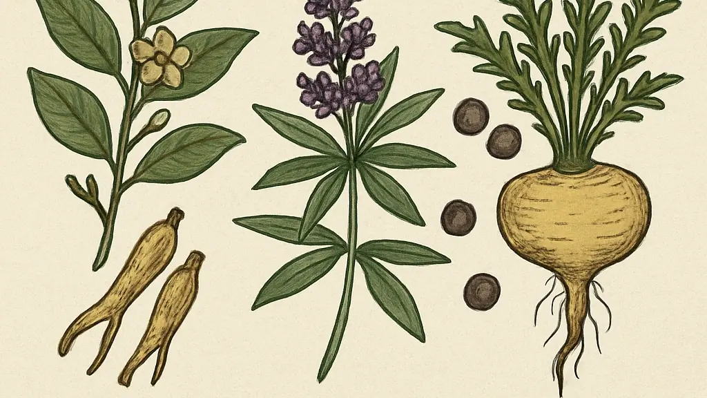 Ashwagandha, Chaste Tree Berry, Maca Root