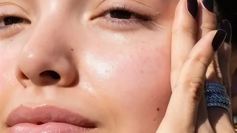 Healthy, glowing, and hydrated skin texture