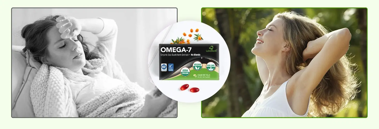 Omega 7 Sea Buckthorn Oil Capsule Moisturizing the inner wall of the vagina