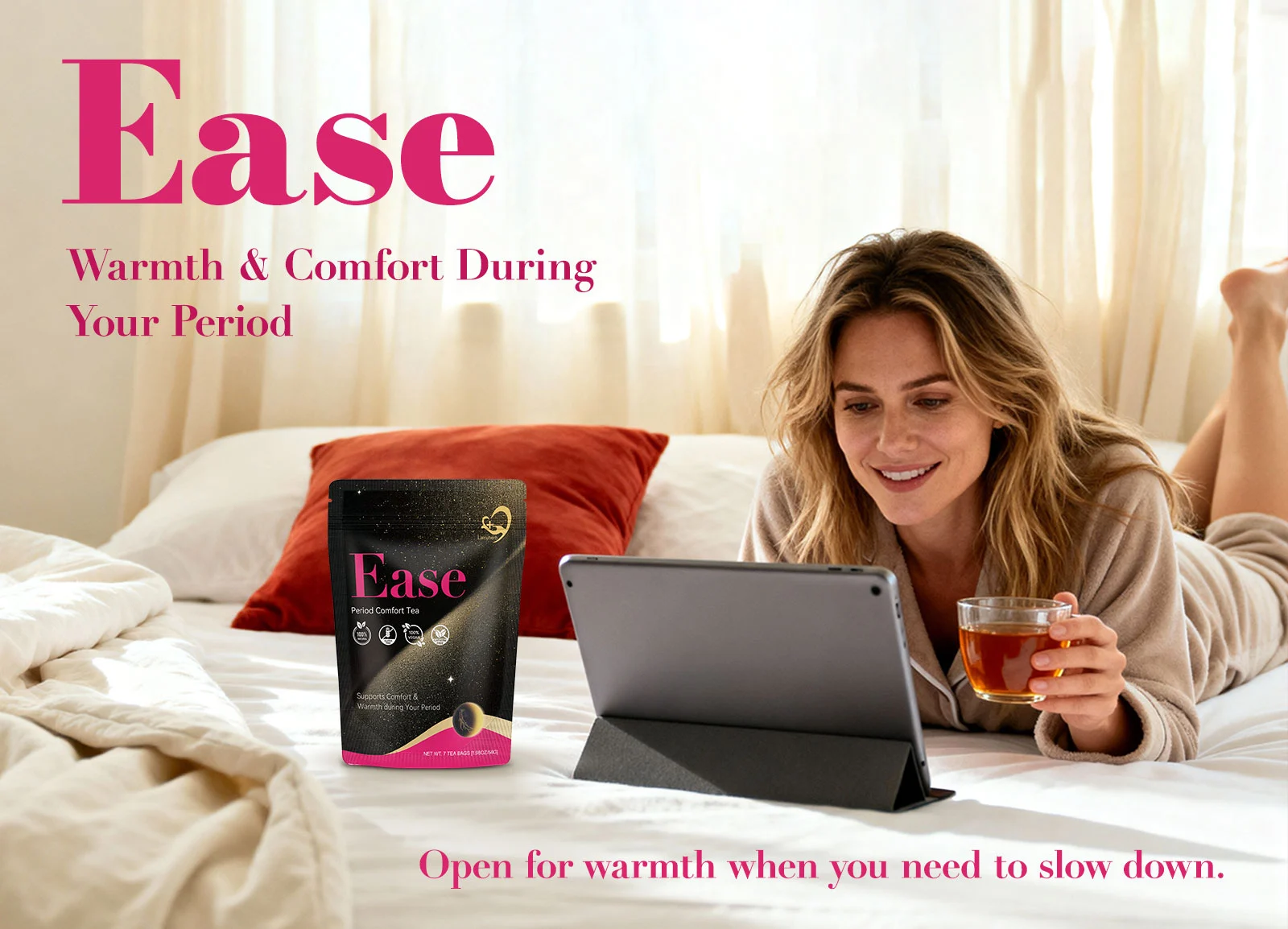 Ease tea is used for women during their menstrual periods