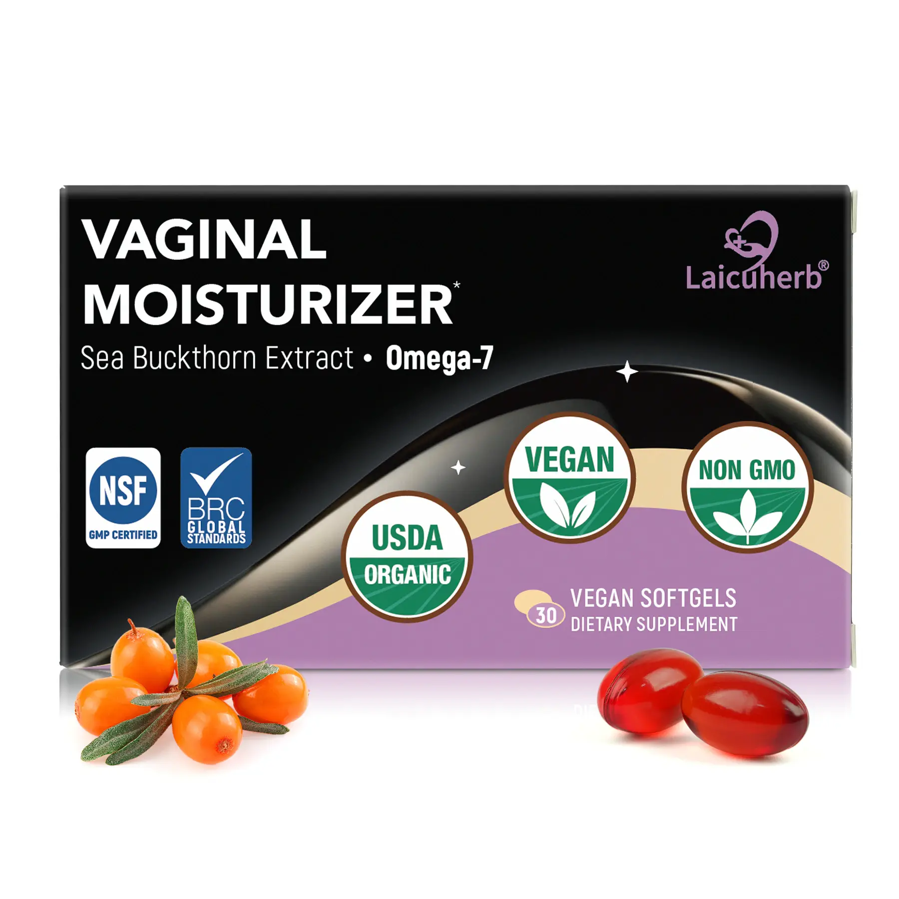 Laicuherb Feminine Moisture Support minimal packaging box