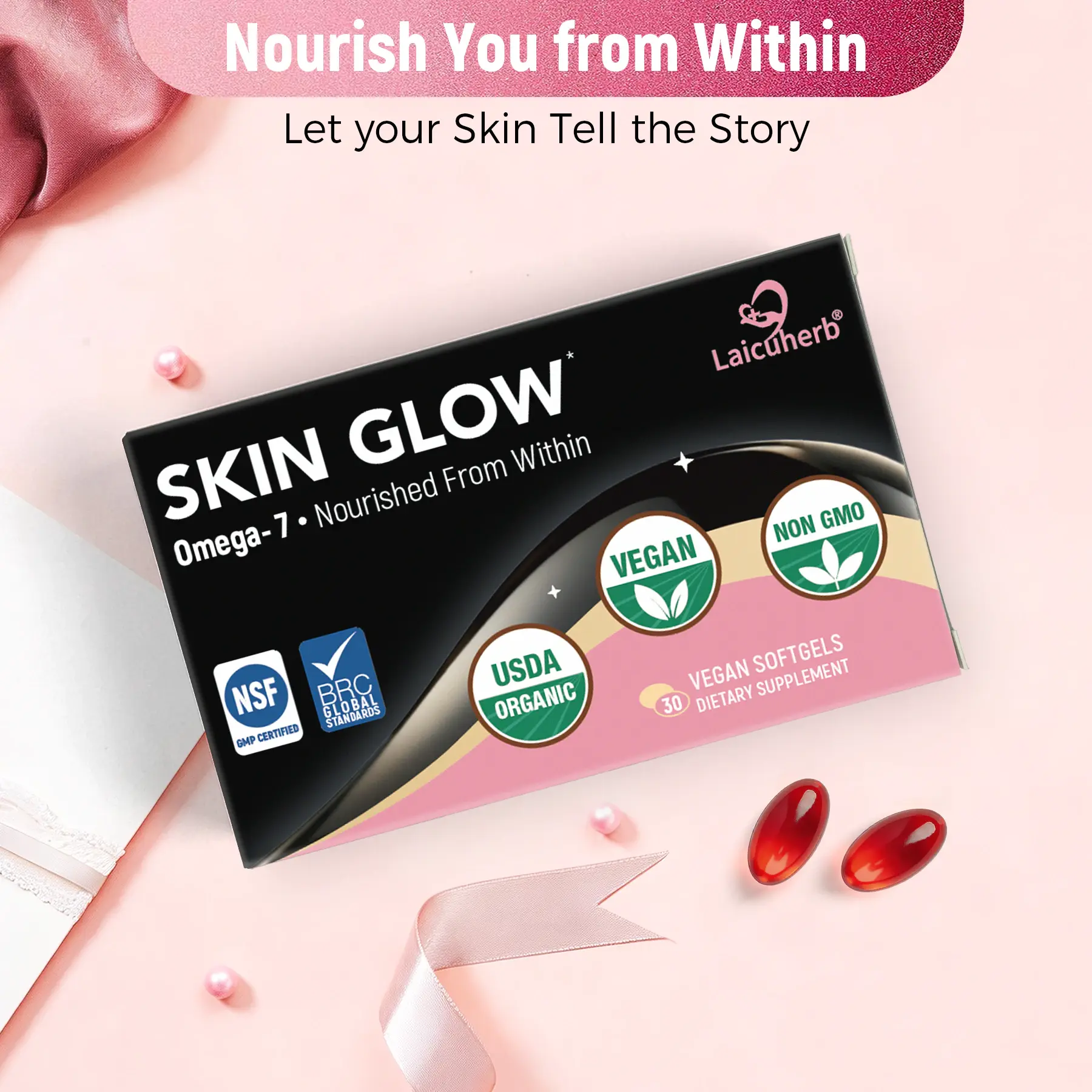 Laicuherb's skin glow supplement nourishes your skin from the inside out