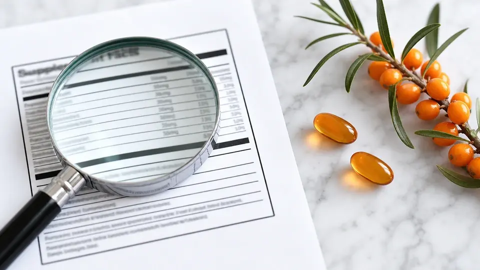 laicuherb sea buckthorn oil supplement facts label reading guide